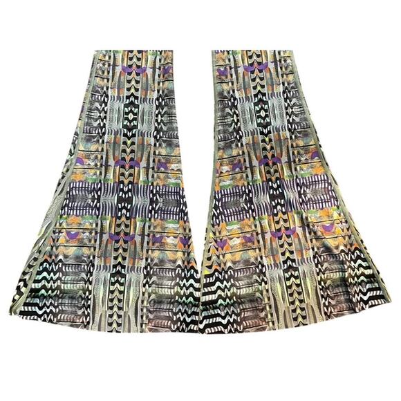 NWT Niyama Sol Rare Super Flare Leggings Betelgeuse colorful bell bottoms yoga S - Picture 2 of 8